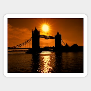 Sunrise Over Tower Bridge Sticker